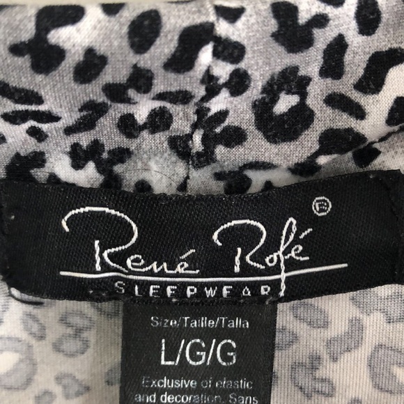 Rene Rofe Coastal Size L Leopard Print  Robe - Picture 4 of 5